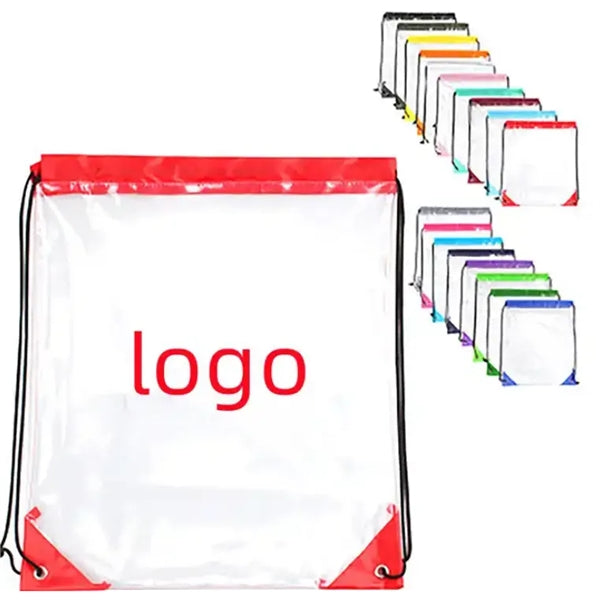 Clear PVC Drawstring Bag
