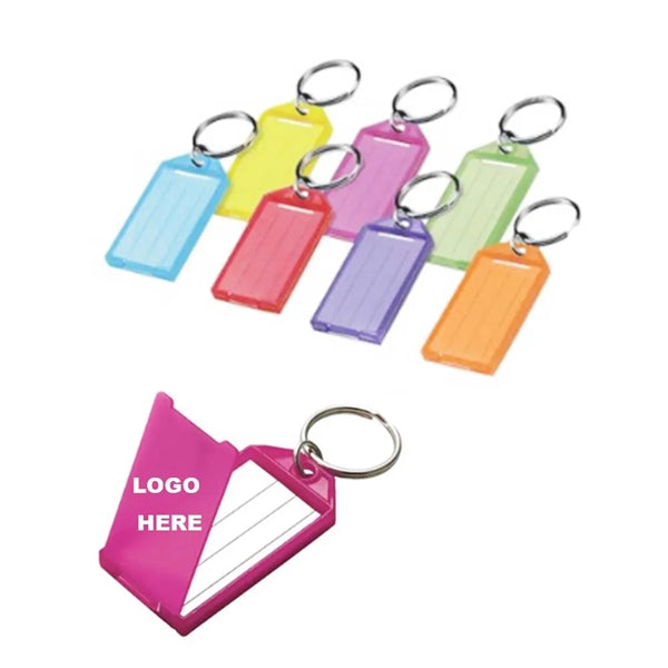 Colorful Plastic Keychain With Metal Split Ring