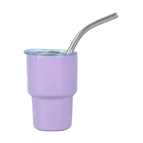 3oz Stainless Steel Tumbler Drinking Cups With Straw