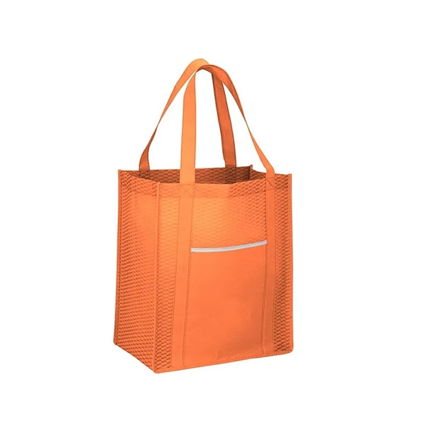 Non-Woven Wave Design Shopper Tote Bag