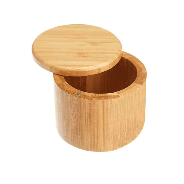 Bamboo Storage Box with Magnetic Swivel Lid