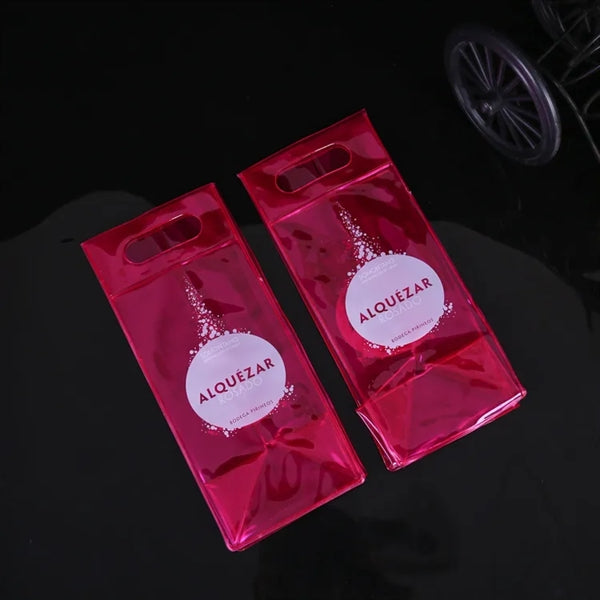 PVC Portable Collapsible Clear Ice Wine Bag