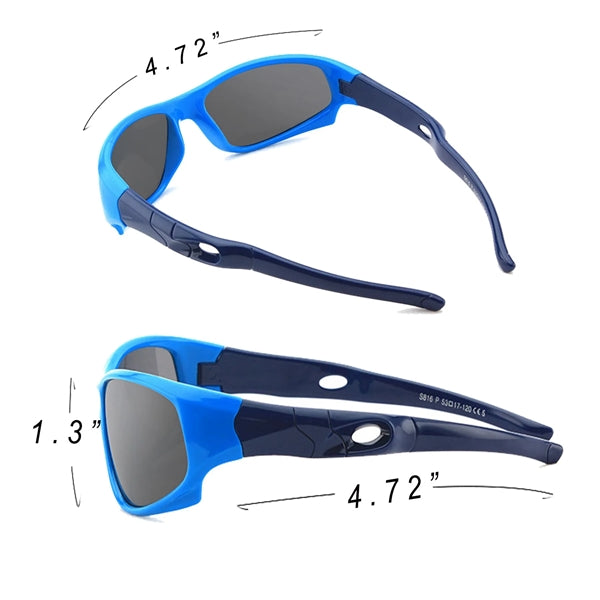 TPEE Unbreakable Silicone Kids Polarized Sport Sunglasses