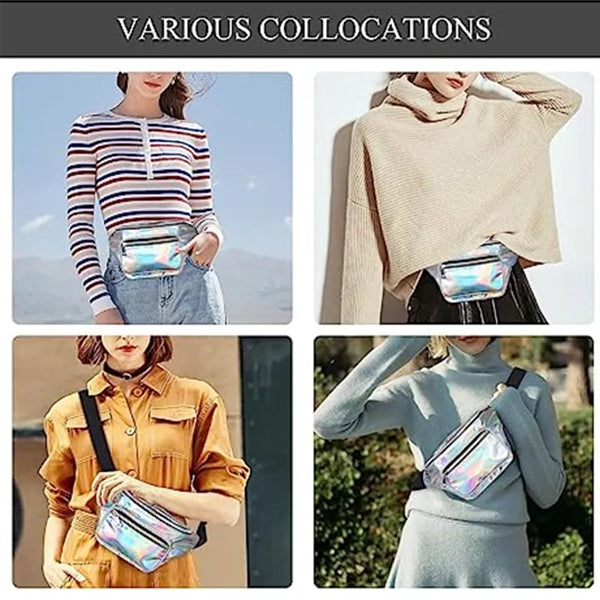 Waterproof Holographic Laser Fanny Pack Waist Bag
