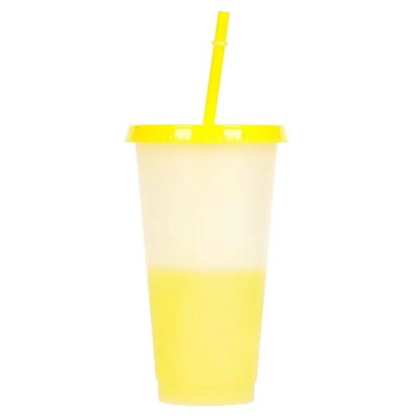 24oz Color Changing Cup with Lid & Straw