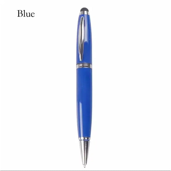 3 In 1 Crystal Ballpoint Pen USB Drive And Stylus-1Gb