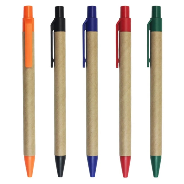 Eco-friendly Recycled Kraft Paper Ballpoint Pen (Fine Clip)