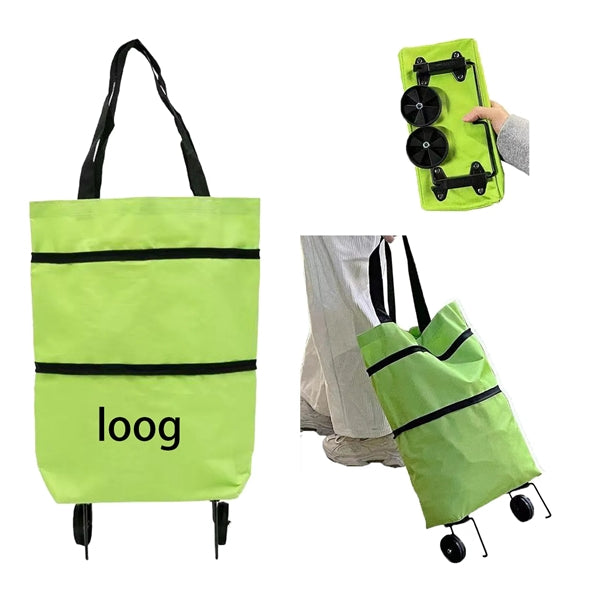 Small Shopping Cart Featuring Foldable and Portable Wheels