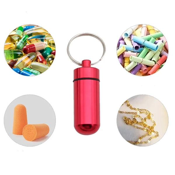 Aluminum Medicine Can With Keychain