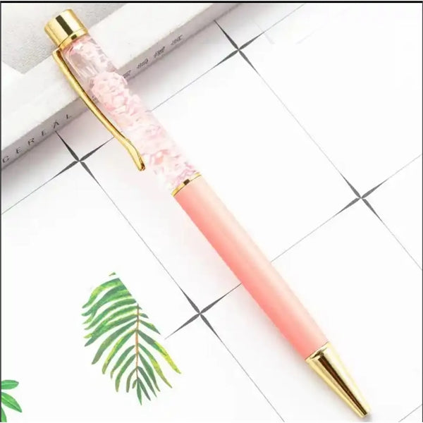 Dried Flower Metal Ballpoint Pen