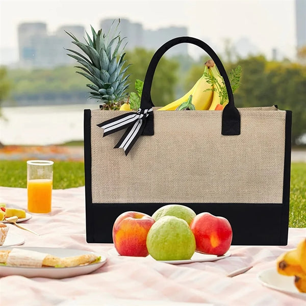 New style handbags, linen handbags for shopping