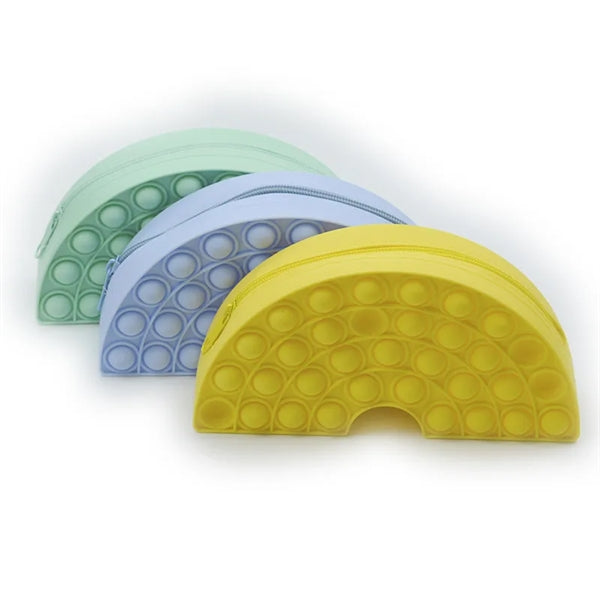 Fidget Silicone Pop Toy Easy to Carry Pencil Pouch