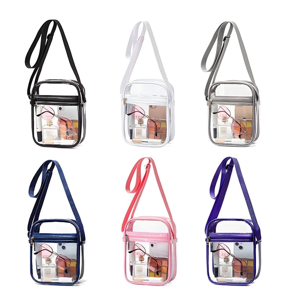 Transparent Waterproof Shoulder Crossbody Storage Coin Purse