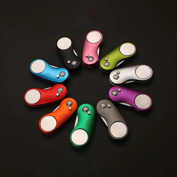 Foldable Golf Divot Repair Tool with Golf Ball Marker