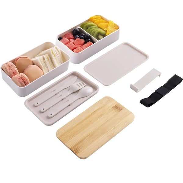 Plastic Bento Box w/ Elastic Strap