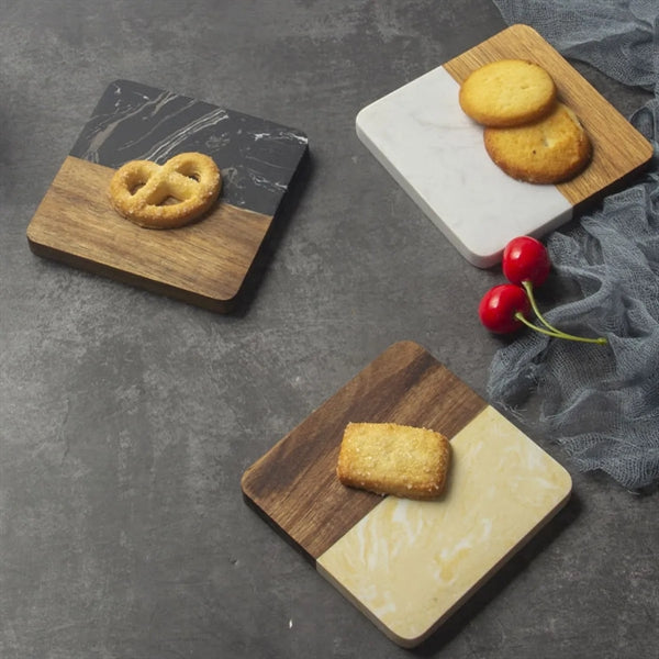 Renewable Bamboo/Marble Square Coaster
