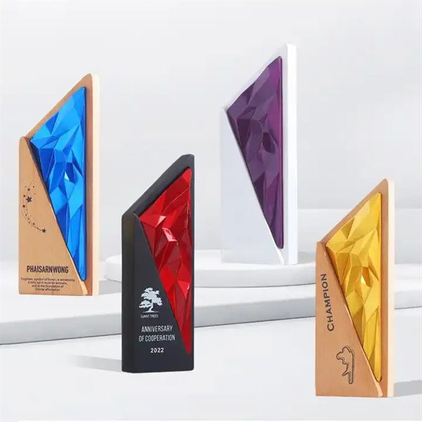 Exclusive Crystal Wooden Award