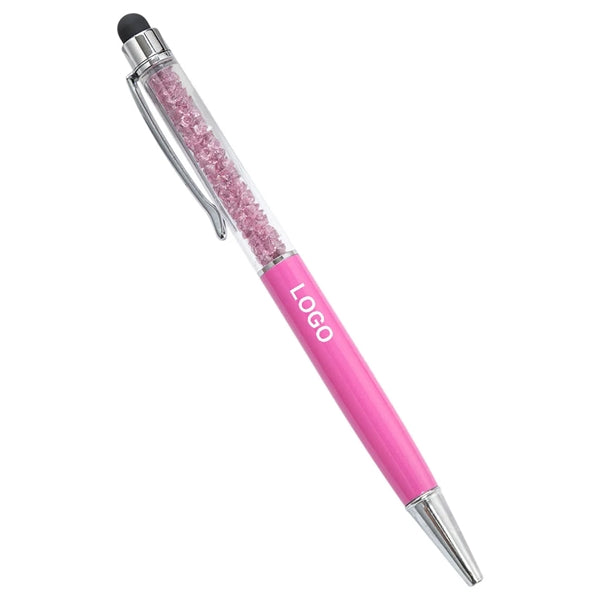 Crystal Gem Metal Pens with Stylus