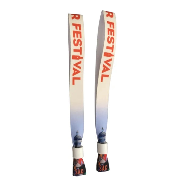 Cloth Event Wristbands with Secure Locking Clip