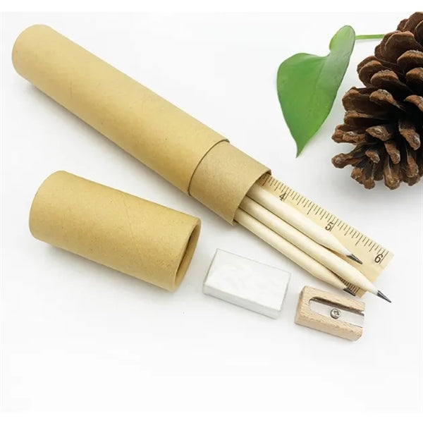 6 Piece Pencil Set w/Eraser & Ruler