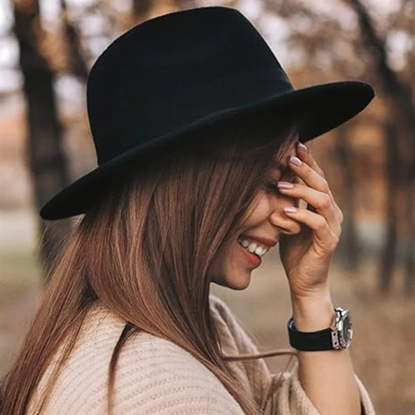 Classic Fedora Wide Brim Panama Hat Sun Vintage