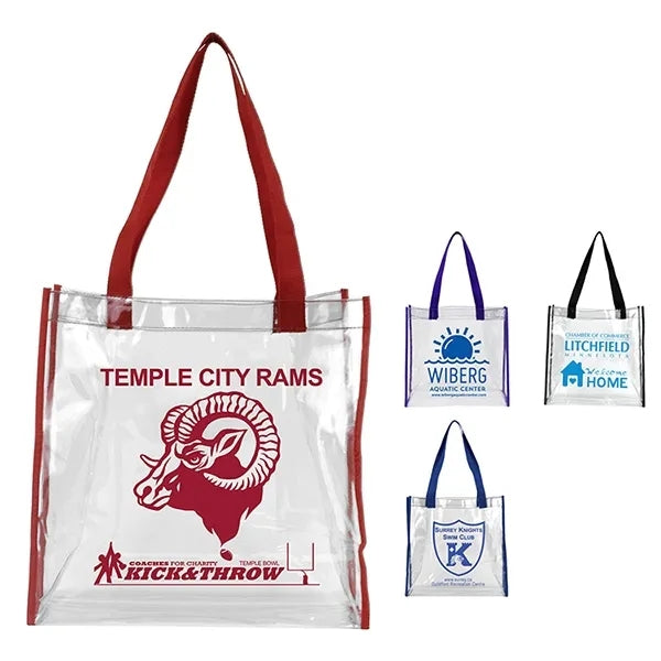 Vinyl Clear Stadium Tote Bag