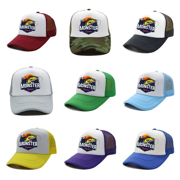 Full Color Imprint 5 Panel Trucker Hat Or Mesh Back Cap