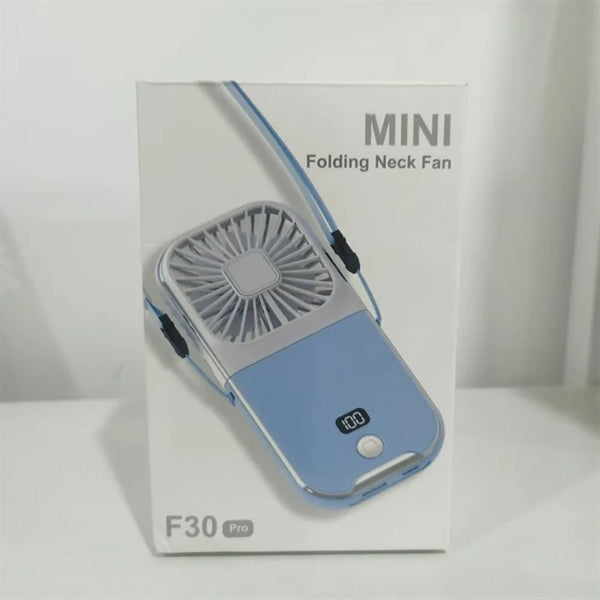 Digital Show/Phone Stander Handheld Foldable Neck Fan/Power