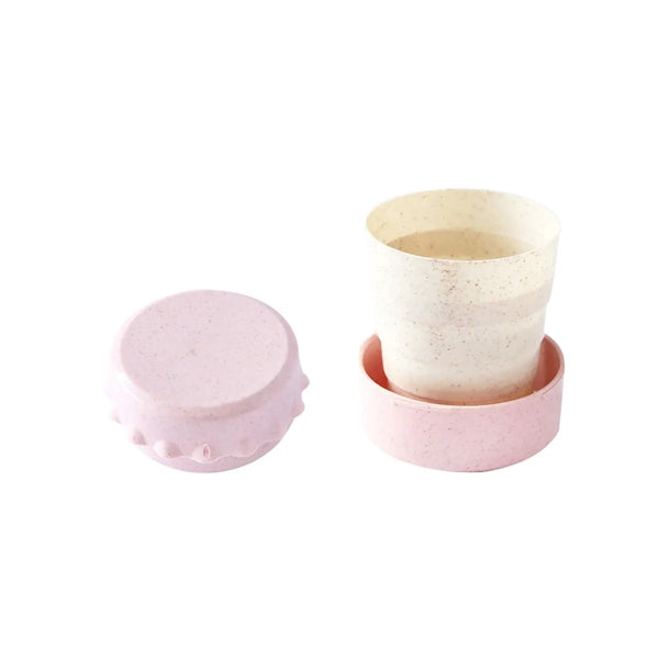 4 3/8oz Collapsible Folding Straw Wheat Drinking Cup