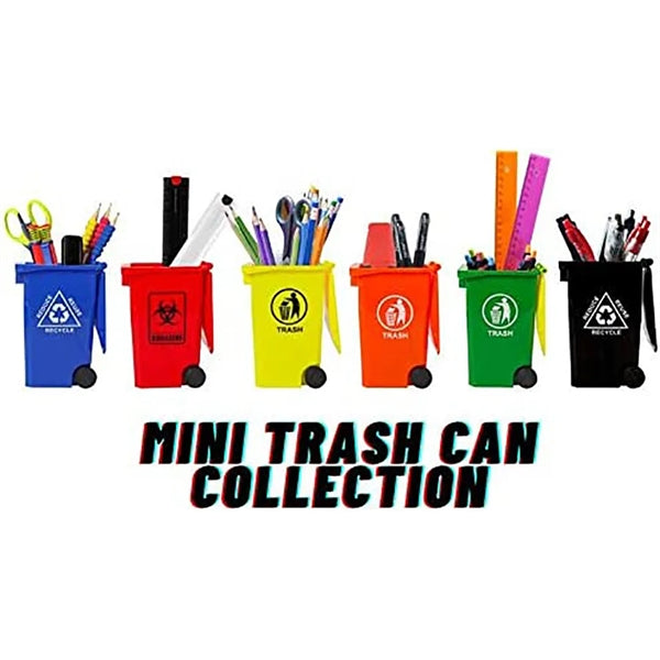 Miniature Trash Can Bin Stationery Organizer