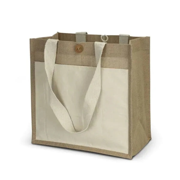 Canvas Jute Bag with Button