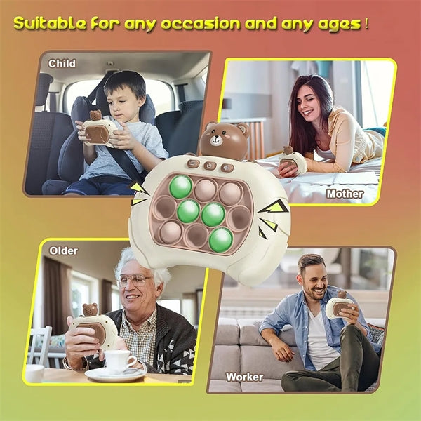 Fast Push Bubble Stress Pop Light Up Handheld Game