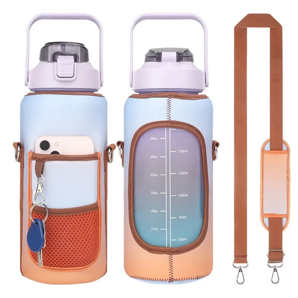 64 Oz Water Bottle Carrier Bag with Sleeve
