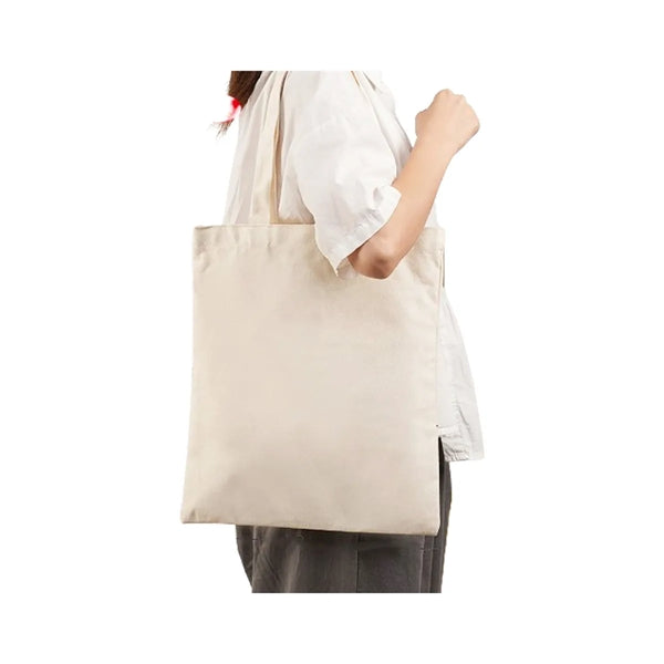 Convention Natural Canvas Tote Bags With Shoulder Strap