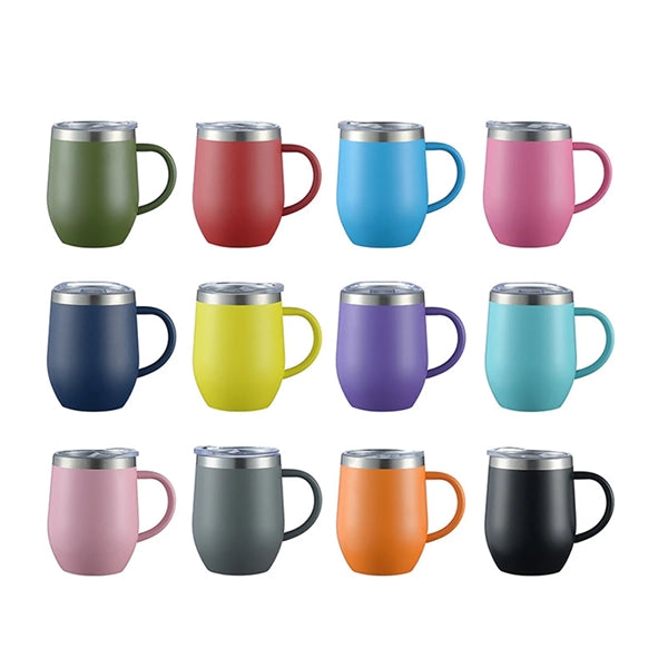 Insulated Stainless Steel Double Layers Mug With Lid