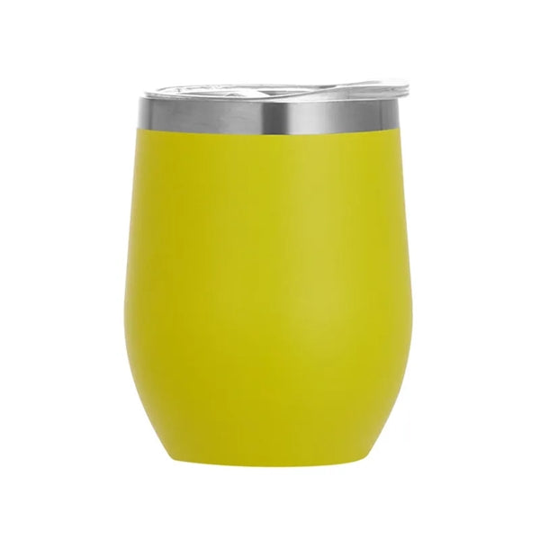 12oz Egg Shape Double Wall Stainless Steel Stemless Tumbler