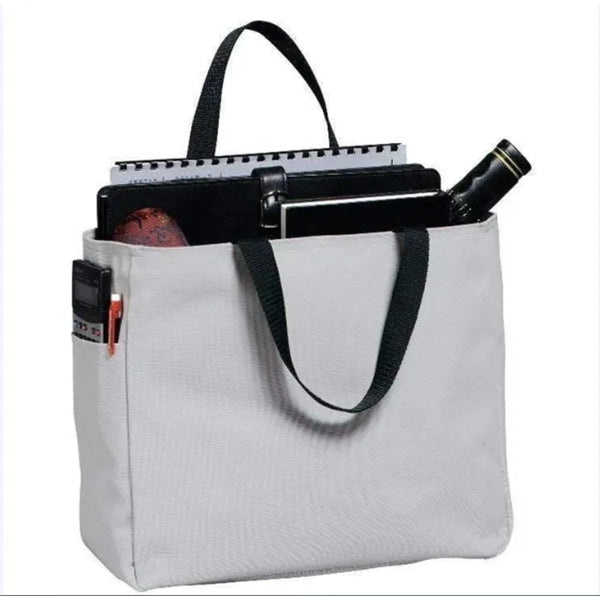 Polyester Durable Essential Tote Bags-12"h x 14"w x 6.5"d