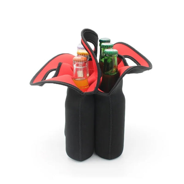 6 Pack Beer Cooler Wine Bottle Neoprene Tote Bag