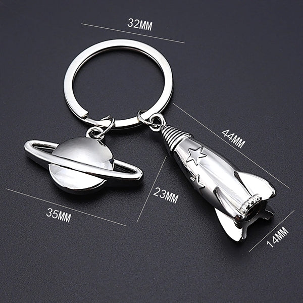 Simulation Creative Mini Rocket Modeling Keychain Pendant