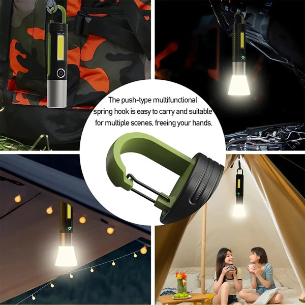 High Lumens Zoomable Laser Wick LED Tactical Flashlight