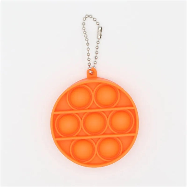 Round Push Bubble Pops Fidget Keychain
