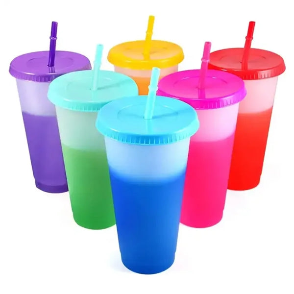 24 oz. Chameleon Color Change Tumbler w/Straw