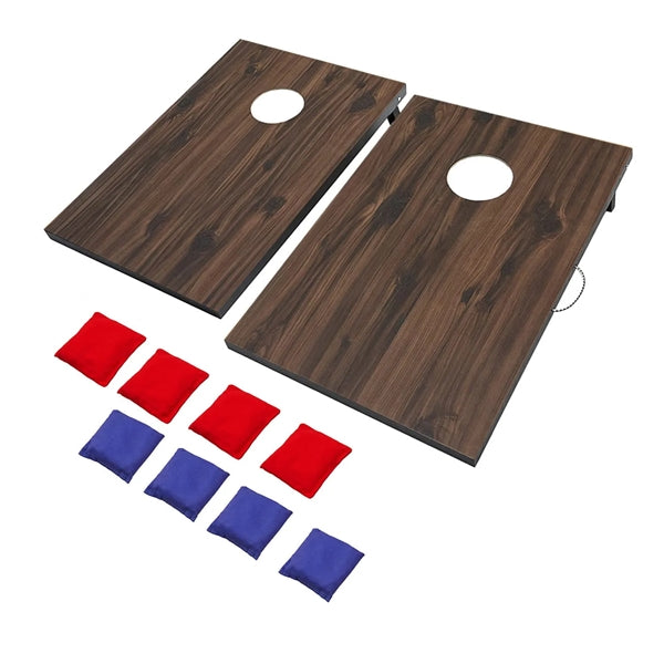 Cornhole Set Outdoor Game-Includes 2 MDF Wood Boards 8 Bag