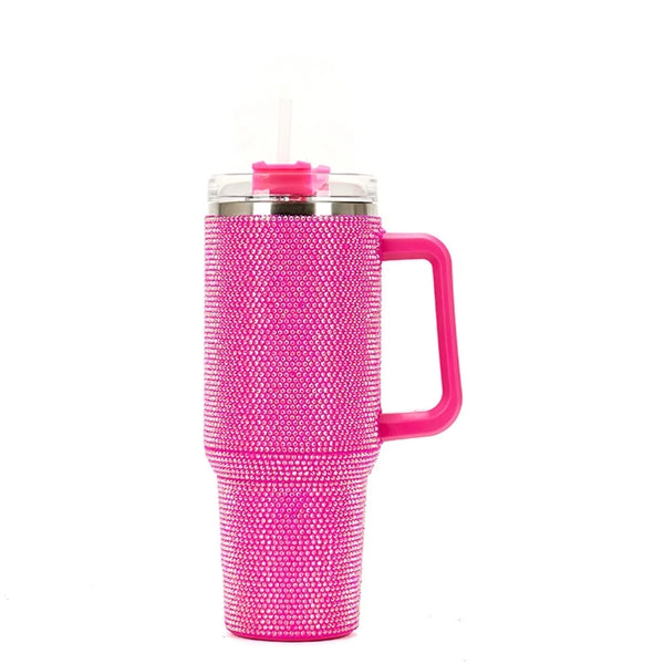 40 Oz Bling With Handle Rhinestones Tumbler