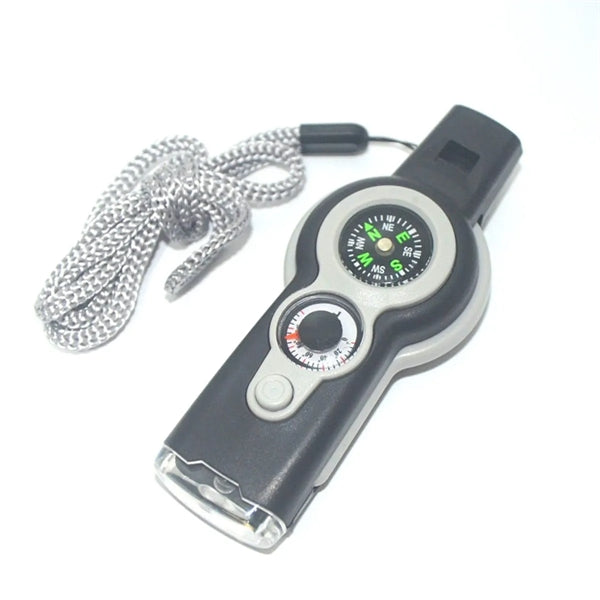Lightweight 7 In 1 Multi-functional Survival Whistle
