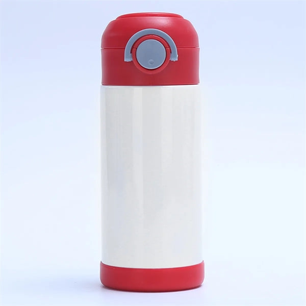 12 Oz Stainless Steel Vacuum Insulated Kids Straw Bottle