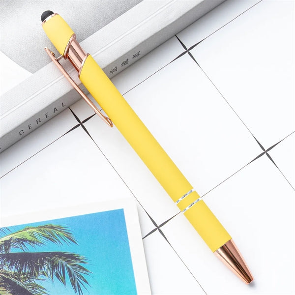 Rose Golden Incline Soft Tip Stylus Pens