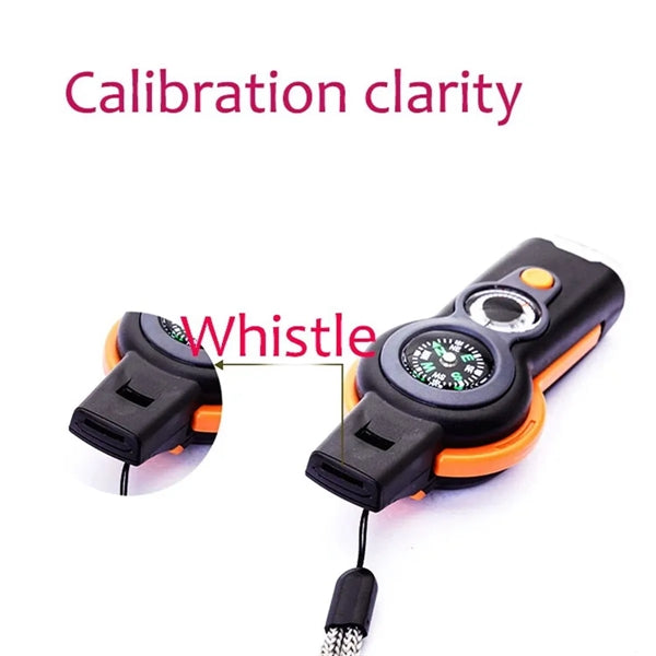 7-In-1 Emergency Survival Multi-Function Whistle