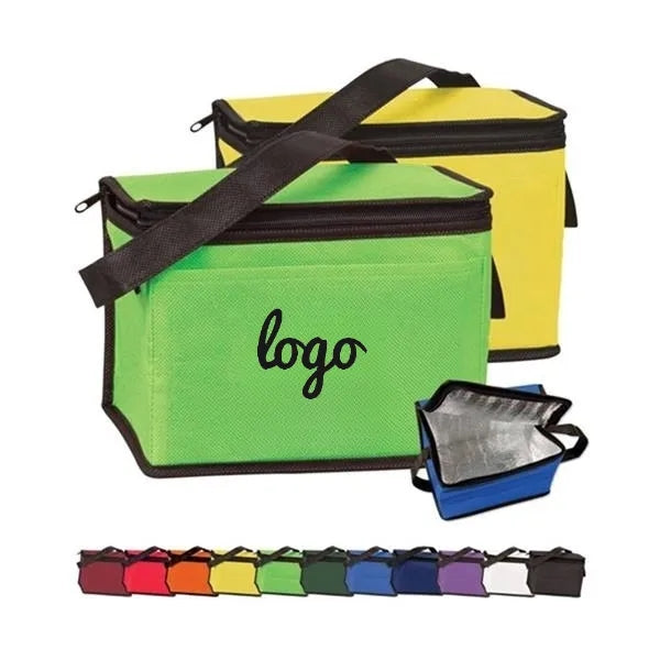 Compact Non-Woven Cooler Bag 6-Can Capacity