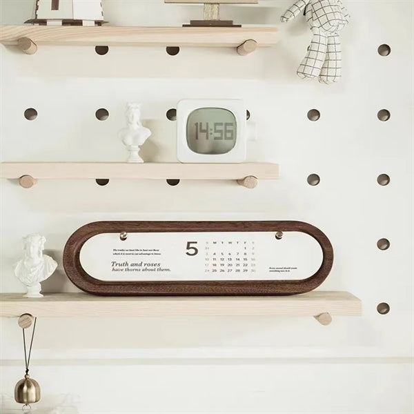 Wooden Desk Calendar 12" x 4" x 1"